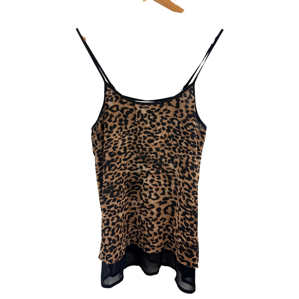 Charming Charlie Women's‎ Leopard Print Camisole Adjustable Straps Top Sz Small